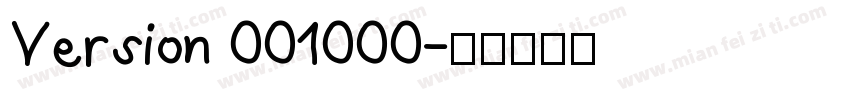 Version 001000字体转换